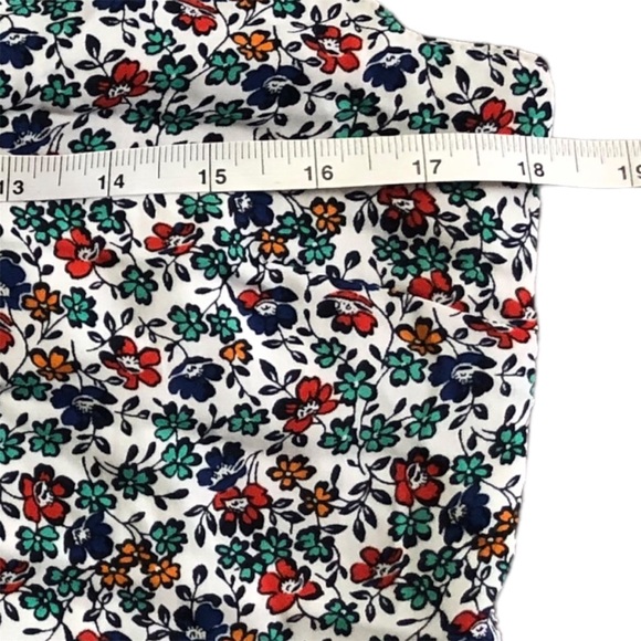JCrew Adjustable Strap Scallope Front Floral Size 6 Lined Top - Picture 8 of 10